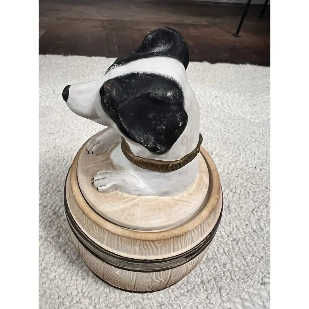 Fox Terrier Jack Russell Tobacco Jar Humidor CZECHOSLOVAKIA 8” DOG - Picture 4 of 9